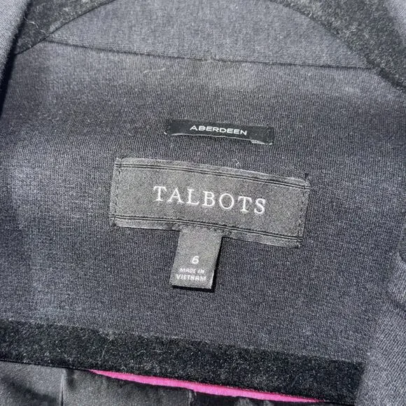 Talbots Women’s Aberdeen Blazer Black Cotton Blend Size 6 - Picture 5 of 6